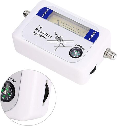 Digital TV Finder Mini, Strength Meter Receiver, TV Antenna Strength Meter Detector Receiver with Backlight, Remote Satellite Antenna Compatible in Saudi Arabia