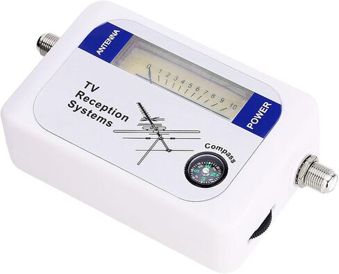 Digital TV Finder Mini, Strength Meter Receiver, TV Antenna Strength Meter Detector Receiver with Backlight, Remote Satellite Antenna Compatible in Saudi Arabia
