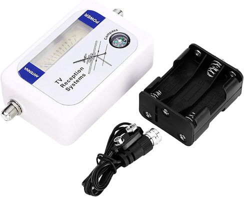 Digital TV Finder Mini, Strength Meter Receiver, TV Antenna Strength Meter Detector Receiver with Backlight, Remote Satellite Antenna Compatible in Saudi Arabia