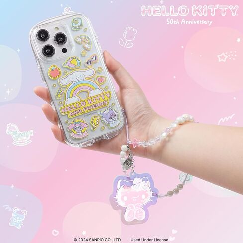 iFace Hello Kitty and Friends Beaded Wristlet Universal Phone Charm Strap - Cute Wrist Chain Lanyard Aesthetic Decor Strap for Cell Phone Camera Keys AirPods Keychains in Saudi Arabia
