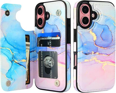 HAOPINSH for iPhone 16 Case Wallet with Card Holder, White Leopard Cheetah Pattern Back Flip Folio PU Leather Kickstand Card Slots Case for Women Girls, Double Magnetic Clasp Shockproof Cover 6.1" in Saudi Arabia