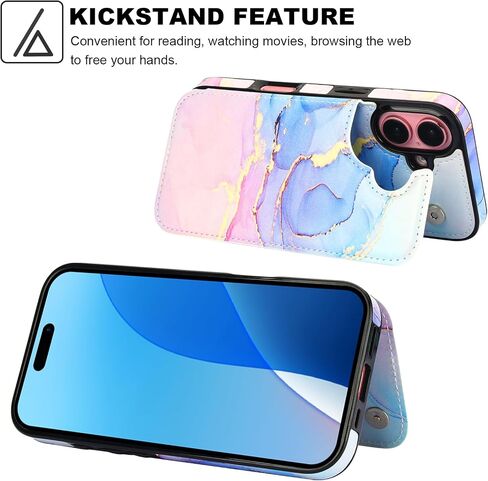HAOPINSH for iPhone 16 Case Wallet with Card Holder, White Leopard Cheetah Pattern Back Flip Folio PU Leather Kickstand Card Slots Case for Women Girls, Double Magnetic Clasp Shockproof Cover 6.1" in Saudi Arabia