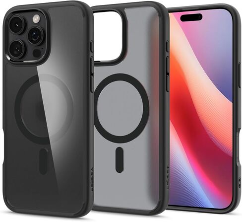 Spigen Ultra Hybrid MagFit Designed for iPhone 16 Pro Case (2024) [Anti-Yellowing] [Military-Grade Protection] Compatible with MagSafe - Frost Black in Saudi Arabia