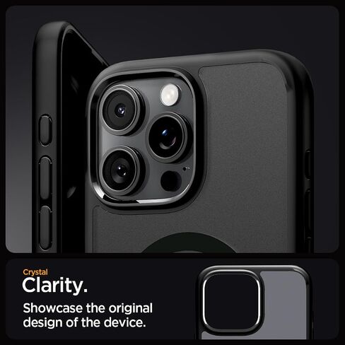 Spigen Ultra Hybrid MagFit Designed for iPhone 16 Pro Case (2024) [Anti-Yellowing] [Military-Grade Protection] Compatible with MagSafe - Frost Black in Saudi Arabia