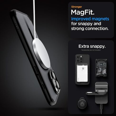 Spigen Ultra Hybrid MagFit Designed for iPhone 16 Pro Case (2024) [Anti-Yellowing] [Military-Grade Protection] Compatible with MagSafe - Frost Black in Saudi Arabia