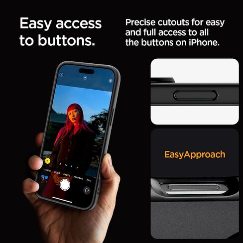 Spigen Ultra Hybrid MagFit Designed for iPhone 16 Pro Case (2024) [Anti-Yellowing] [Military-Grade Protection] Compatible with MagSafe - Frost Black in Saudi Arabia