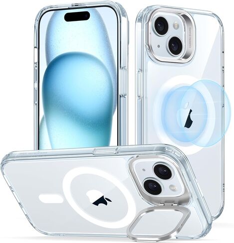 ESR for iPhone 16 Pro Max Case, Camera Control Compatible with MagSafe, Military-Grade Protective Case, Built-in Stash Stand Phone Case, Scratch-Resistant Back Cover, Classic Series, Clear in Saudi Arabia