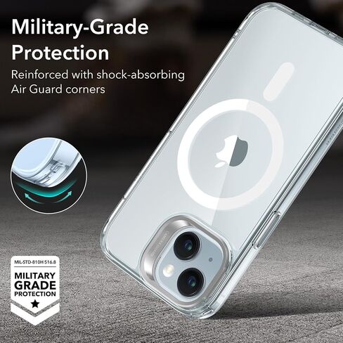 ESR for iPhone 16 Pro Max Case, Camera Control Compatible with MagSafe, Military-Grade Protective Case, Built-in Stash Stand Phone Case, Scratch-Resistant Back Cover, Classic Series, Clear in Saudi Arabia
