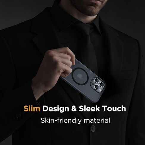 حافظة Miracase المغناطيسية لهاتف iPhone 16 Pro Max [متوافقة مع MagSafe] [مع واقيات شاشة 2X] حماية من الدرجة العسكرية، مضادة لبصمات الأصابع، حافظة هاتف رفيعة لهاتف 16 Pro Max 6.9 بوصة - أسود in Kuwait