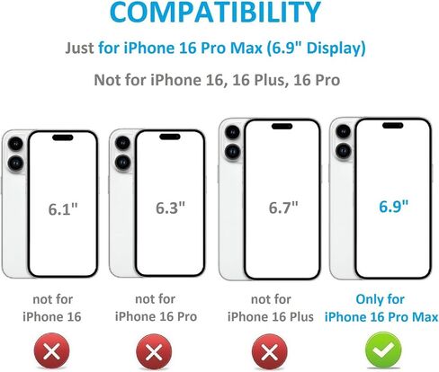 Compatible with iPhone 16 Pro Max Wallet Case with Card Holder, PU Leather Kickstand Card Slots Case, Double Magnetic Clasp and Durable Shockproof Cover 6.9 Inch (Black) in Saudi Arabia
