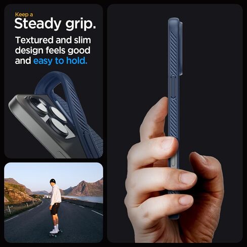 Spigen for iPhone 17 Case, Liquid Air [TPU Covered Camera Control] [No Magnet Ring] [Military-Grade Protection] - Navy Blue in Saudi Arabia