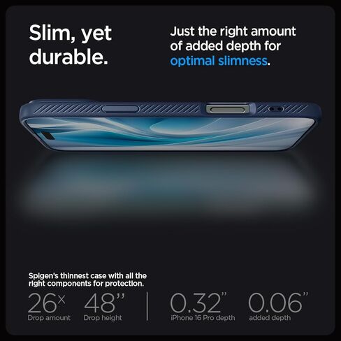 Spigen for iPhone 17 Case, Liquid Air [TPU Covered Camera Control] [No Magnet Ring] [Military-Grade Protection] - Navy Blue in Saudi Arabia