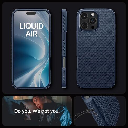 Spigen for iPhone 17 Case, Liquid Air [TPU Covered Camera Control] [No Magnet Ring] [Military-Grade Protection] - Navy Blue in Saudi Arabia