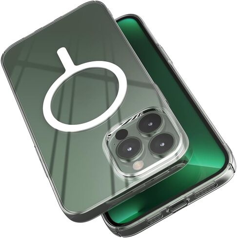 Sinjimoru iPhone 13 Pro Max Ultra Thin Clear Phone Cover for MagSafe Case, Non Yellowing Strong Magnetic Slim Fit Cell Phone Case Crystal Clear for iPhone 13 Pro Max. M-AiroFit Basic in Saudi Arabia