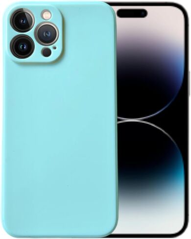 Compatible with iPhone 14 Pro Soft Liquid Silicone Gel Cell Phone Mobile Basic Back Case Cover (Soft Pink) in Saudi Arabia