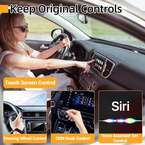 محول Carplay اللاسلكي لجهاز iPhone، يحول محول Carplay السلكي إلى لاسلكي لجهاز iPhone، توصيل التحكم اللاسلكي وتشغيل Carplay للسيارات من 2016 ولهاتف iPhone iOS 10+ in Kuwait