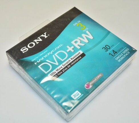 Sony DVD+RW 3-Pack: 8cm, 30 Minutes, 1.4 Gb/Go, Single-Sided Monoface in Saudi Arabia