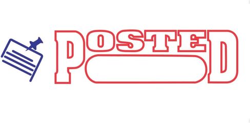 ACCU-STAMP2 Message Stamp with Shutter, 2-Color, PAID, 1-5/8" x 1/2" Impression, Pre-Ink, Blue and Red Ink (035535) in Saudi Arabia