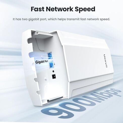 12KM Wireless Bridge,5.8G Long Range 900mbps Point to Point High-Speed Outdoor CPE with Double Gigabit Port,48V POE Power,Qualcomm Chip,18dBi Directional Antenna,IP65 Waterproof,2-Pack,UeeVii CPE12KM in Kuwait