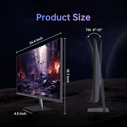 KTC 27 inch WQHD 180Hz 1ms Curved Gaming Monitor 1440P 144Hz Monitor 132% sRGB HVA FreeSync DisplayPort/HDMI/USB VESA Computer Monitor for Gamers (DP Cable Included) in Saudi Arabia