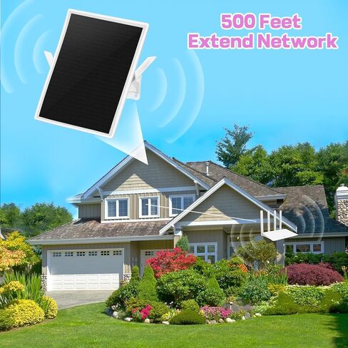 معزز إشارة موسع WiFi ممتاز يعمل بالطاقة الشمسية، مقاوم للماء في الهواء الطلق، يمتد التغطية حتى 500 قدم، مكرر لاسلكي مع منفذ LAN، 300 ميجابت في الثانية، متوافق تمامًا مع أجهزة توجيه WiFi 2.4G in Saudi Arabia