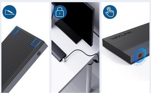 USB C Docking Station,Laptop Docking Station Dual Monitor, M1/M2 MacBook Pro/Air, Dell, Lenovo,HP, Asus,100W Power Delivery,2DP+HDMI, 4USB 3.0,Gigabit Ethernet,TF/SD Card Reader in Saudi Arabia
