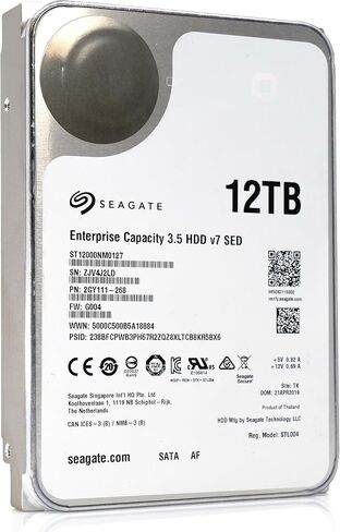 Seagate Exos x12 12TB SATA 6Gb/s 256MB Cache Enterprise Hard Drive 3.5in (ST12000NM0127) (متجدد) in Saudi Arabia