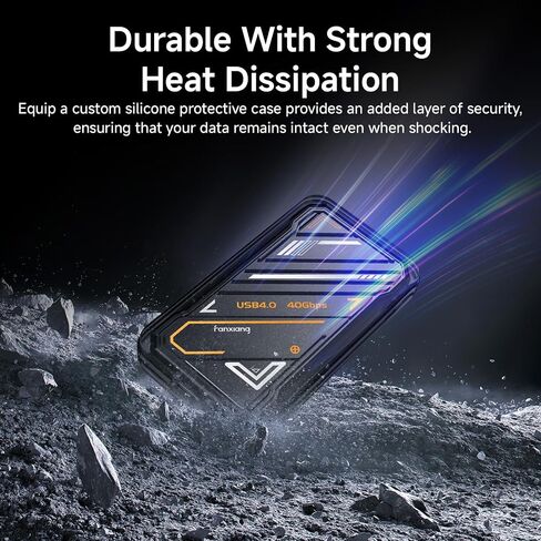 fanxiang External SSD 1TB, Up to 3800MB/s USB 4.0, External Solid State Drive, Portable SSD Type-C External Hard Drive for iPhone 15/Pro/PC/Laptops/Professionals/Gaming, PS3000 in Saudi Arabia