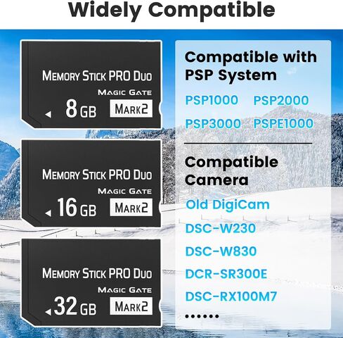 شريحة ذاكرة أصلية 8 جيجابايت Pro Duo MARK2، شريحة ذاكرة ثنائية عالية السرعة متوافقة مع ملحقات PSP1000 2000 3000 وبطاقات ذاكرة الكاميرا الرقمية in Kuwait