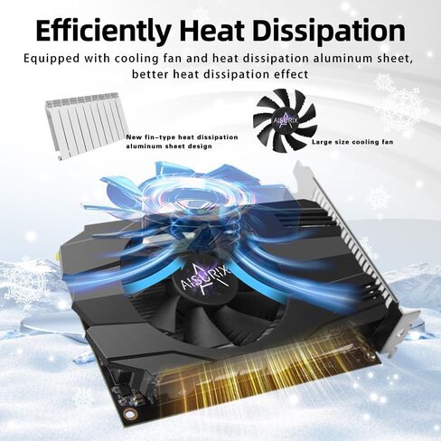 GTX 750Ti Graphics Card, 2GB GDDR5 128bit Direct X12 640SP Gaming Video Card, PCI Express 3.0x16 Interface, HDMI, DVI-D, VGA, Single Fan, Low Power GPU for Working Gaming in Kuwait