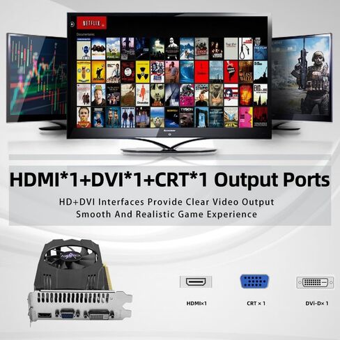 GTX 750Ti Graphics Card, 2GB GDDR5 128bit Direct X12 640SP Gaming Video Card, PCI Express 3.0x16 Interface, HDMI, DVI-D, VGA, Single Fan, Low Power GPU for Working Gaming in Kuwait