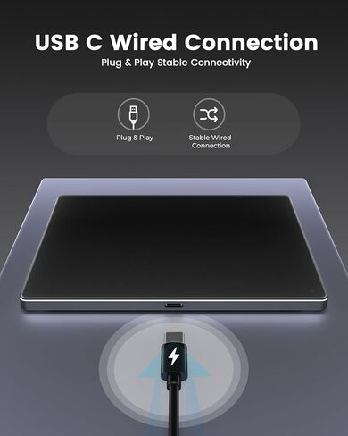 لوحة تتبع مطورة من Seenda، سطح زجاجي أملس مع اللمس المتعدد، لوحة لمس سلكية USB نحيفة من الألومنيوم Win/Mac مع ملاحة عالية الدقة لأجهزة الكمبيوتر التي تعمل بنظام Windows 10/11 وiMac، MacBook Air/Pro، أسود in Kuwait