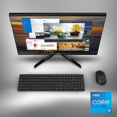 Acer Aspire C27-1800-UR12 AIO Desktop | 27" Full HD IPS Display | Intel Core i5-12450H | Intel UHD Graphics | 16GB DDR4 | 1TB PCIe Gen 4 SSD | Intel Wireless Wi-Fi 6E | Wireless Keyboard & Mouse in Saudi Arabia