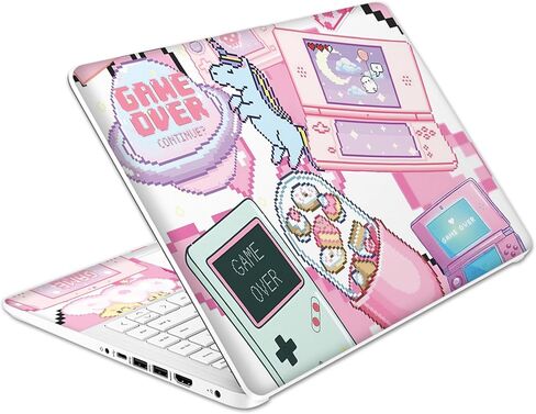 ملصق لاصق للكمبيوتر المحمول HP 14 بوصة - ملصق غطاء الكمبيوتر المحمول Kawaii Pixel لا يتطلب القطع، لا يوجد فقاعات، مقاوم للماء، مقاوم للخدش - بما في ذلك شاشة عريضة ووسادة معصم in Kuwait