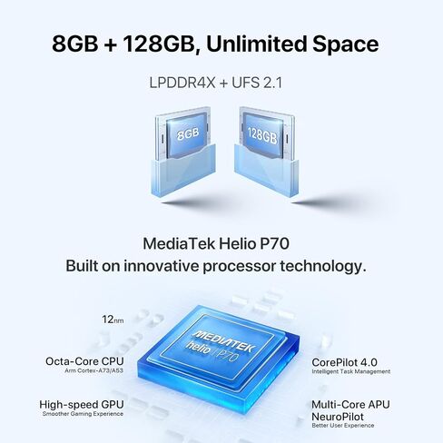 UMIDIGI F3 (8 جيجابايت + 128 جيجابايت) هاتف خلوي غير مقفل، NFC، Android11، شاشة كاملة 6.7 بوصة عالية الدقة، بطارية 5150 مللي أمبير، هاتف ذكي مزود بكاميرا ثلاثية AI بدقة 48 ميجابكسل، شحن سريع 18 وات، شريحة SIM مزدوجة in Saudi Arabia