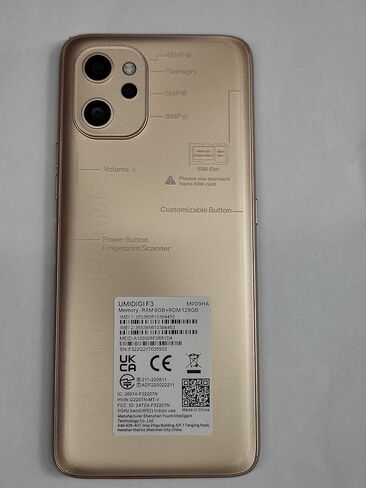 UMIDIGI F3 (8 جيجابايت + 128 جيجابايت) هاتف خلوي غير مقفل، NFC، Android11، شاشة كاملة 6.7 بوصة عالية الدقة، بطارية 5150 مللي أمبير، هاتف ذكي مزود بكاميرا ثلاثية AI بدقة 48 ميجابكسل، شحن سريع 18 وات، شريحة SIM مزدوجة in Saudi Arabia