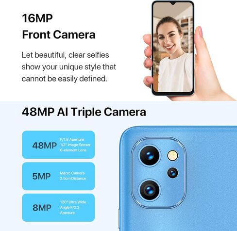 UMIDIGI F3 (8 جيجابايت + 128 جيجابايت) هاتف خلوي غير مقفل، NFC، Android11، شاشة كاملة 6.7 بوصة عالية الدقة، بطارية 5150 مللي أمبير، هاتف ذكي مزود بكاميرا ثلاثية AI بدقة 48 ميجابكسل، شحن سريع 18 وات، شريحة SIM مزدوجة in Saudi Arabia