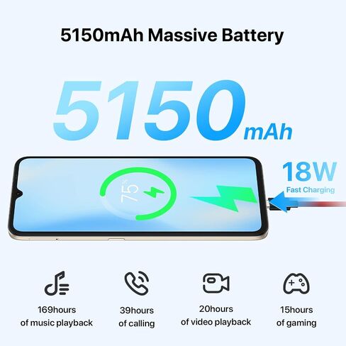 UMIDIGI F3 (8 جيجابايت + 128 جيجابايت) هاتف خلوي غير مقفل، NFC، Android11، شاشة كاملة 6.7 بوصة عالية الدقة، بطارية 5150 مللي أمبير، هاتف ذكي مزود بكاميرا ثلاثية AI بدقة 48 ميجابكسل، شحن سريع 18 وات، شريحة SIM مزدوجة in Saudi Arabia