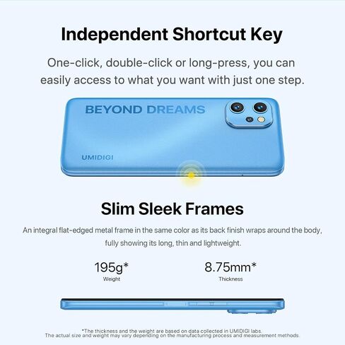 UMIDIGI F3 (8 جيجابايت + 128 جيجابايت) هاتف خلوي غير مقفل، NFC، Android11، شاشة كاملة 6.7 بوصة عالية الدقة، بطارية 5150 مللي أمبير، هاتف ذكي مزود بكاميرا ثلاثية AI بدقة 48 ميجابكسل، شحن سريع 18 وات، شريحة SIM مزدوجة in Saudi Arabia