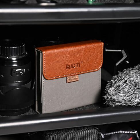 SIOTI Camera 100 * 100mm Square Filter Case 3 Pockets, Leather Filter Pouch, Compatible with 100mm*100mm Square ND/GND/Colorful Filter in Kuwait