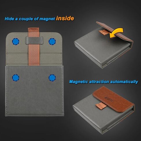 SIOTI Camera 100 * 100mm Square Filter Case 3 Pockets, Leather Filter Pouch, Compatible with 100mm*100mm Square ND/GND/Colorful Filter in Kuwait