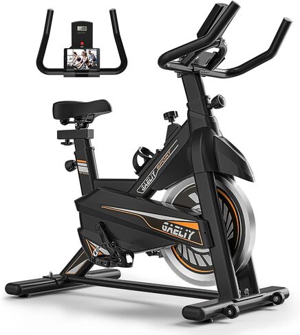 Exercise Bike-Indoor Stationary Bike for Home Gym,Workout Bike With Belt Drive,Cycling Bike With Digital Display & Comfortable Seat Cushion,Black Red in Saudi Arabia