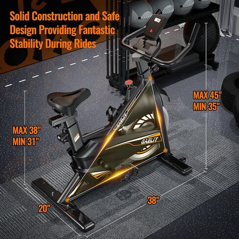 Exercise Bike-Indoor Stationary Bike for Home Gym,Workout Bike With Belt Drive,Cycling Bike With Digital Display & Comfortable Seat Cushion,Black Red in Saudi Arabia