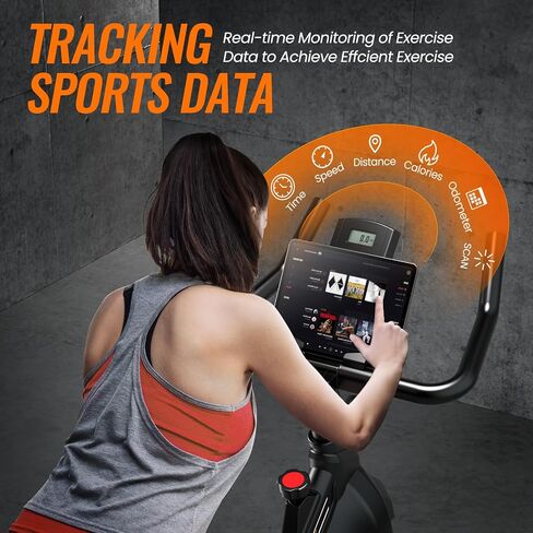 Exercise Bike-Indoor Stationary Bike for Home Gym,Workout Bike With Belt Drive,Cycling Bike With Digital Display & Comfortable Seat Cushion,Black Red in Saudi Arabia