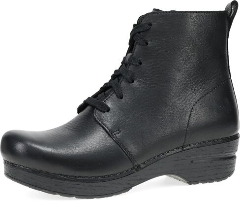 Dansko Sigourney Classic Stapled Clog in Lace-Up Boot Style for Women - Anti-Fatigue Rocker bottom promotes Forward Foot Motion in Saudi Arabia