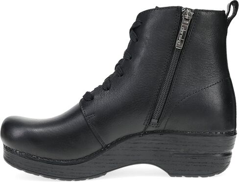 Dansko Sigourney Classic Stapled Clog in Lace-Up Boot Style for Women - Anti-Fatigue Rocker bottom promotes Forward Foot Motion in Saudi Arabia