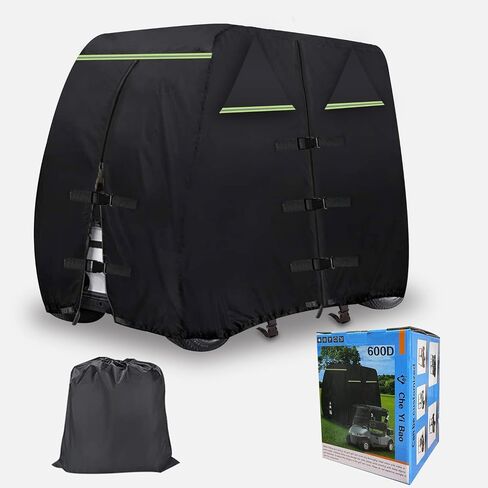 Waterproof Golf Cart Cover 600D Heavy Duty Marine Grade Fabric Oxford Fabric Fit for 4 Passengers 2 Passengers Club Car/EZGO in Kuwait