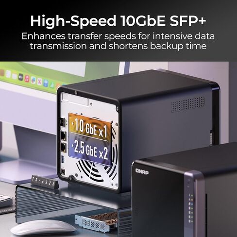 QNAP TS-432X-4G-US 4 Bay 10GbE Desktop NAS مع معالج ARM Alpine AL524 رباعي النواة وذاكرة وصول عشوائي DDR4 سعة 4 جيجابايت (بدون أقراص) in Kuwait