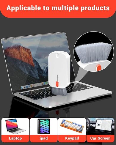 Screen Cleaner Spray and Wipe for Laptops, Car Screen Cleaner for Tesla, Phone Screen Cleaner for MacBook, Computer Screen Cleaner Kit, Keyboard Cleaning Brush with Key Puller in Kuwait