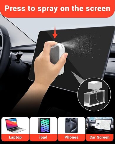 Screen Cleaner Spray and Wipe for Laptops, Car Screen Cleaner for Tesla, Phone Screen Cleaner for MacBook, Computer Screen Cleaner Kit, Keyboard Cleaning Brush with Key Puller in Kuwait